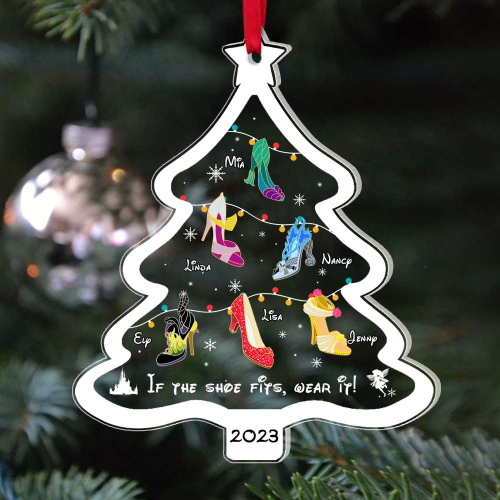 If The Shoe Fits, Wear It, Gift For Family, Personalized Acrylic Ornament, Cartoon Shoes Ornament, Christmas Gift 04HTPU261023 - Ornament - GoDuckee
