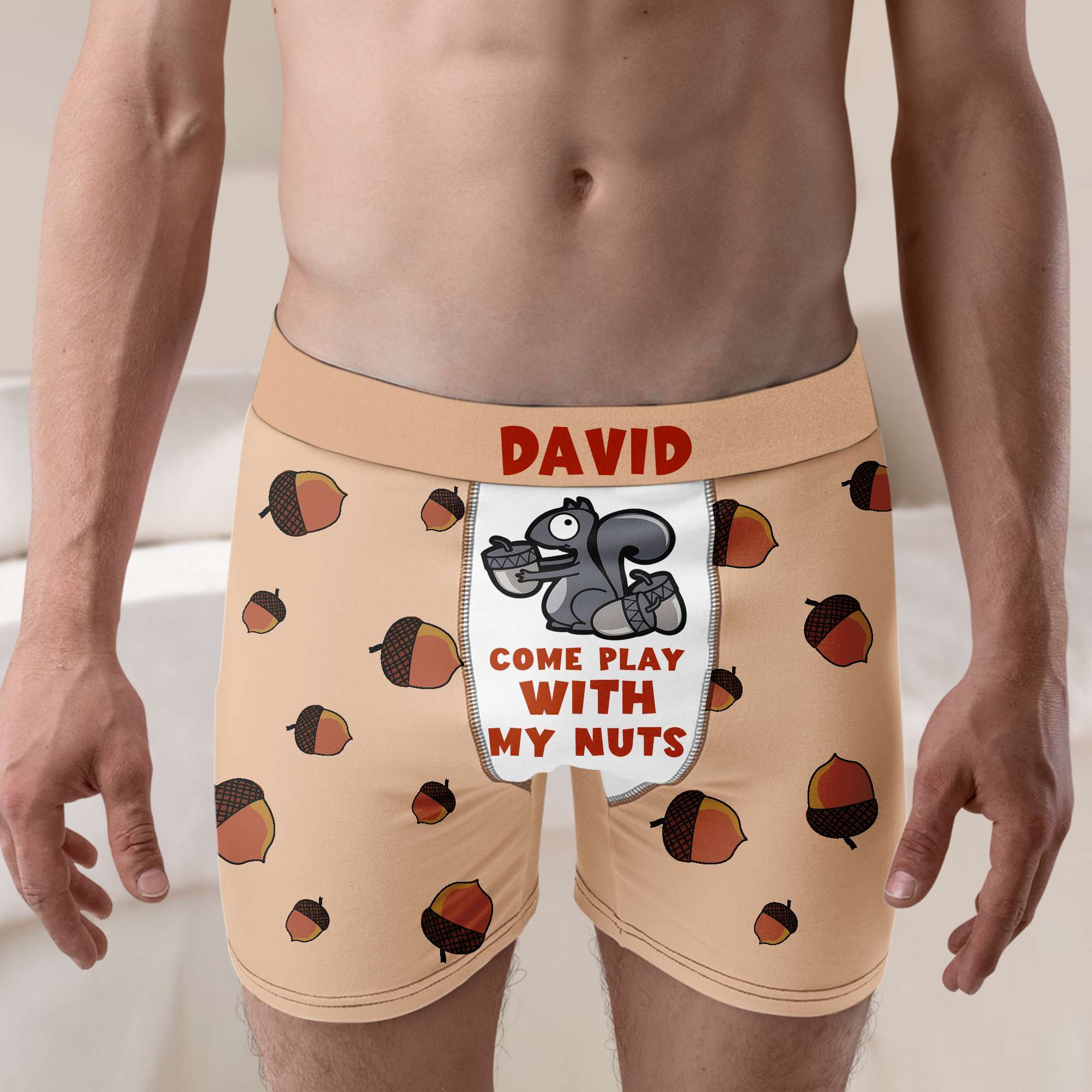 Personalized Gift For Couple Men's Boxer Come Play With My Nuts - Boxers & Briefs - GoDuckee