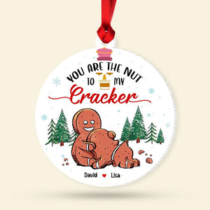 You Are The Nut To My Cracker, Couple Gift, Personalized Acrylic Ornament, Naughty Cookie Couple Ornament, Christmas Gift 02QHHN300823 - Ornament - GoDuckee