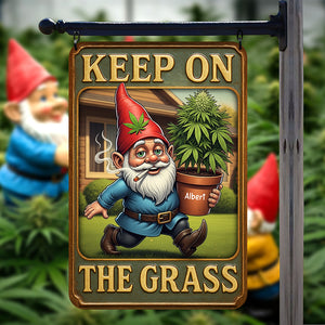 Smoking Gnome Metal Sign – Personalized Gifts For Weed Lovers 06toqn160625 - Metal Signs - GoDuckee