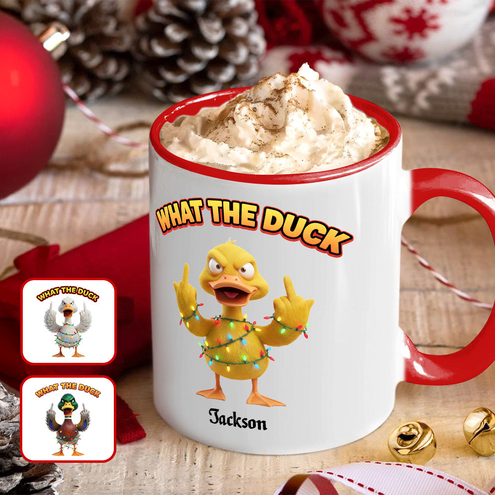 Funny Holiday Duck Coffee Mug – Personalized Gifts For Duck Lovers 03namg031125 - Coffee Mug - GoDuckee