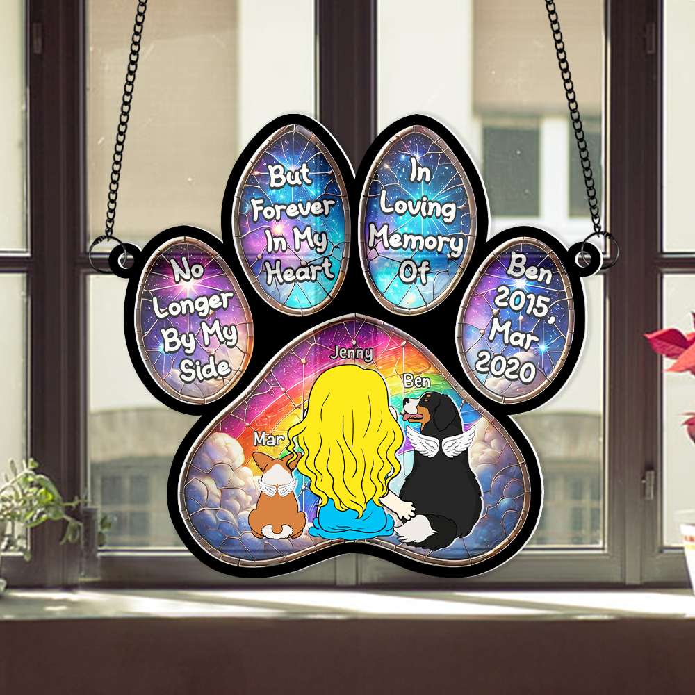 Personalized Gifts For Dog Lover Window Hanging Suncatcher Ornament 02XQMH270325HG - Ornament - GoDuckee