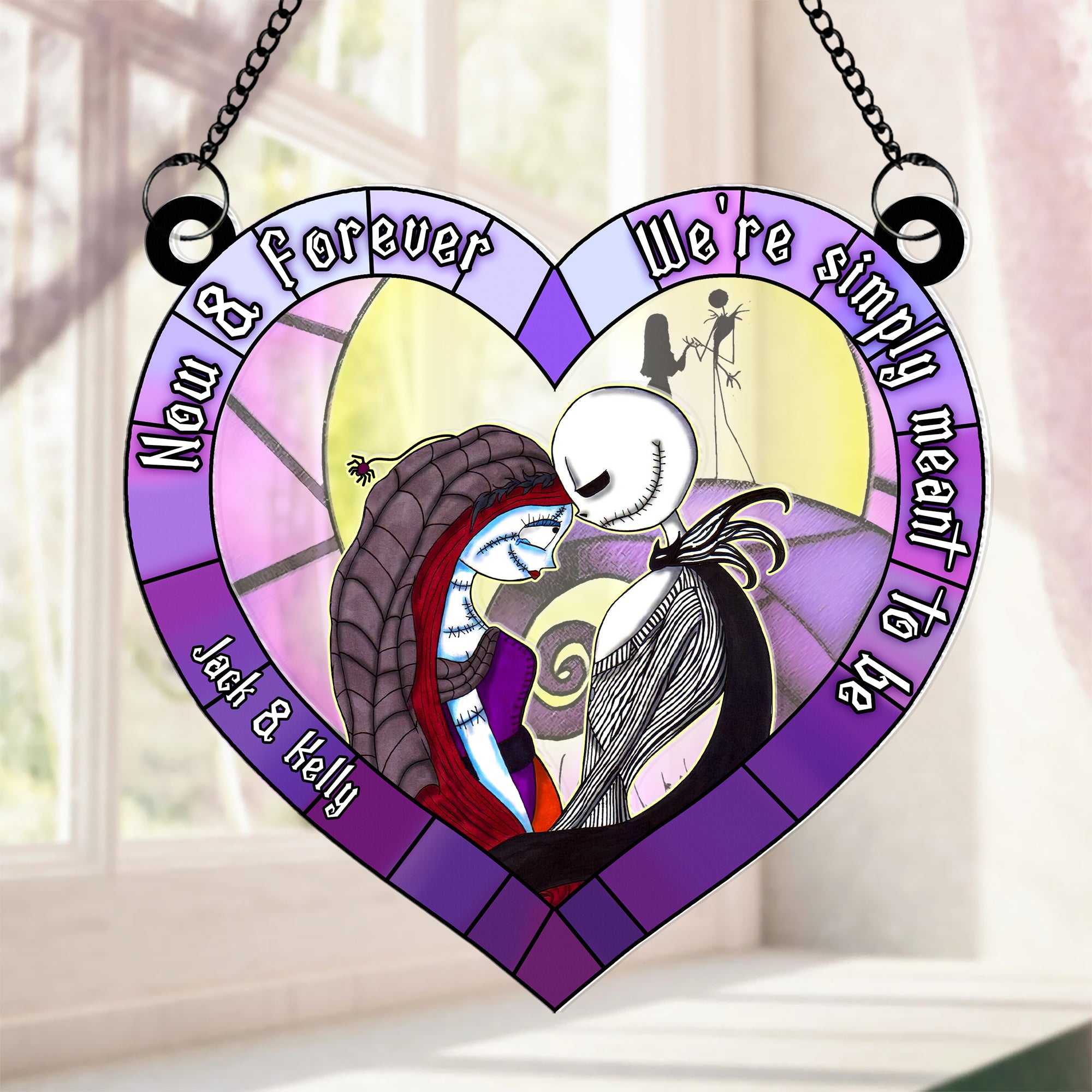 Personalized Gifts For Couple Suncatcher Window Hanging Ornament 03qhqn290524 - Ornaments - GoDuckee