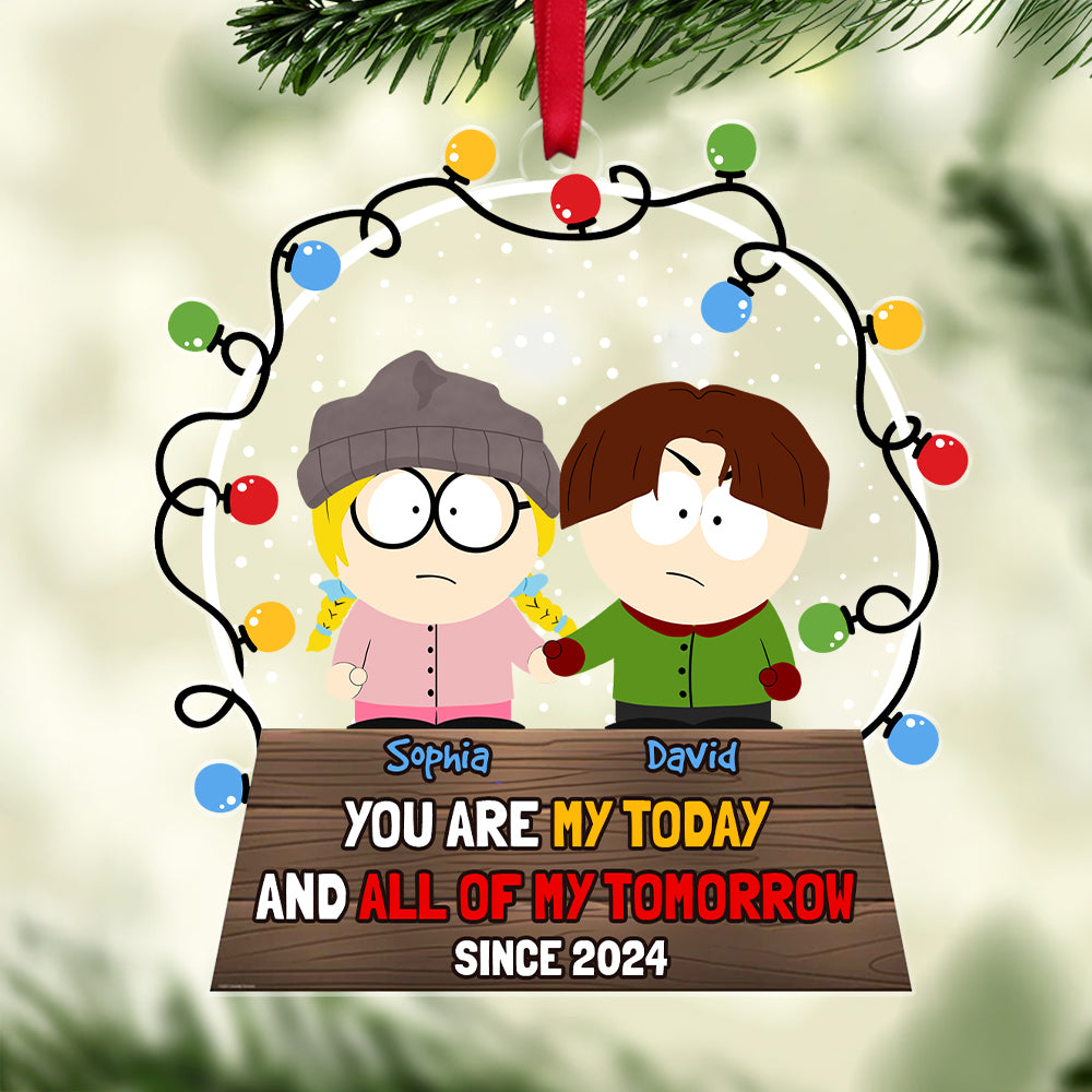 Personalized Gifts For Couple Christmas Ornament 03TODT211124HG - Ornament - GoDuckee