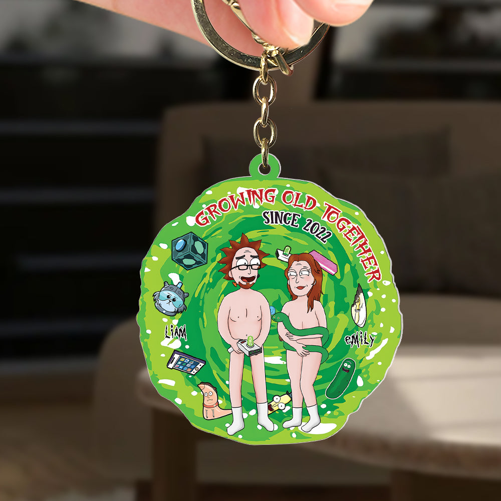 Personalized Gifts For Couple Keychain Old Together Couple Portal 04xqpu180724hg - Keychains - GoDuckee