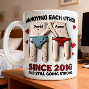 Annoying Each Other Couple - Personalized Anniversary Gift For Couples 02NALU120126 - Coffee Mug - GoDuckee