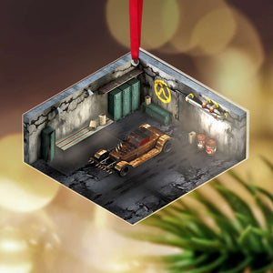 First-Person Shooter (FPS) Game Isometric Room Acrylic Ornament 03QHPU211123 - Ornament - GoDuckee