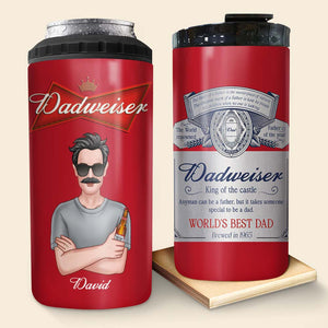 World's Best Dad, Personalized Beer, Dad 4 In 1 Can Cooler Tumbler Gift For Dad 03DNPO130623TM-01 - Can Cooler - GoDuckee