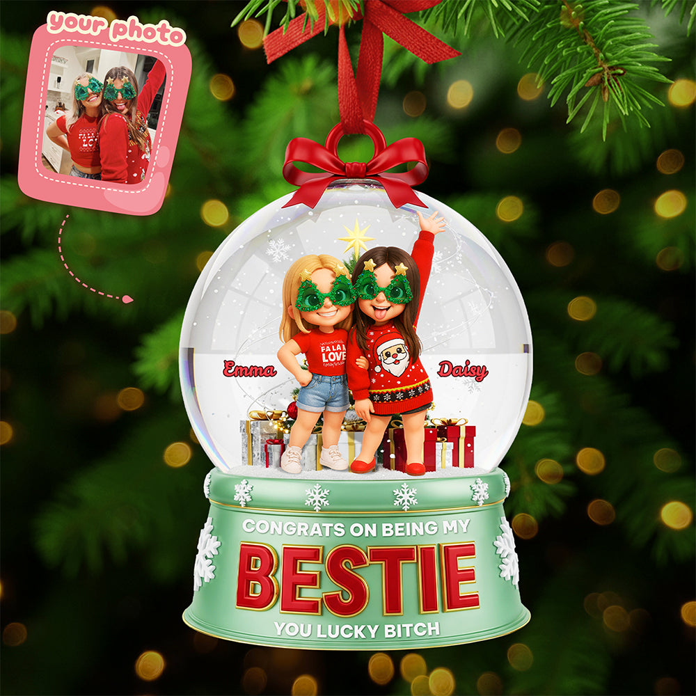 Personalized Gifts For Christmas, Bestie Custom Photo Acrylic Ornament 02pgta230925 - Ornament - GoDuckee