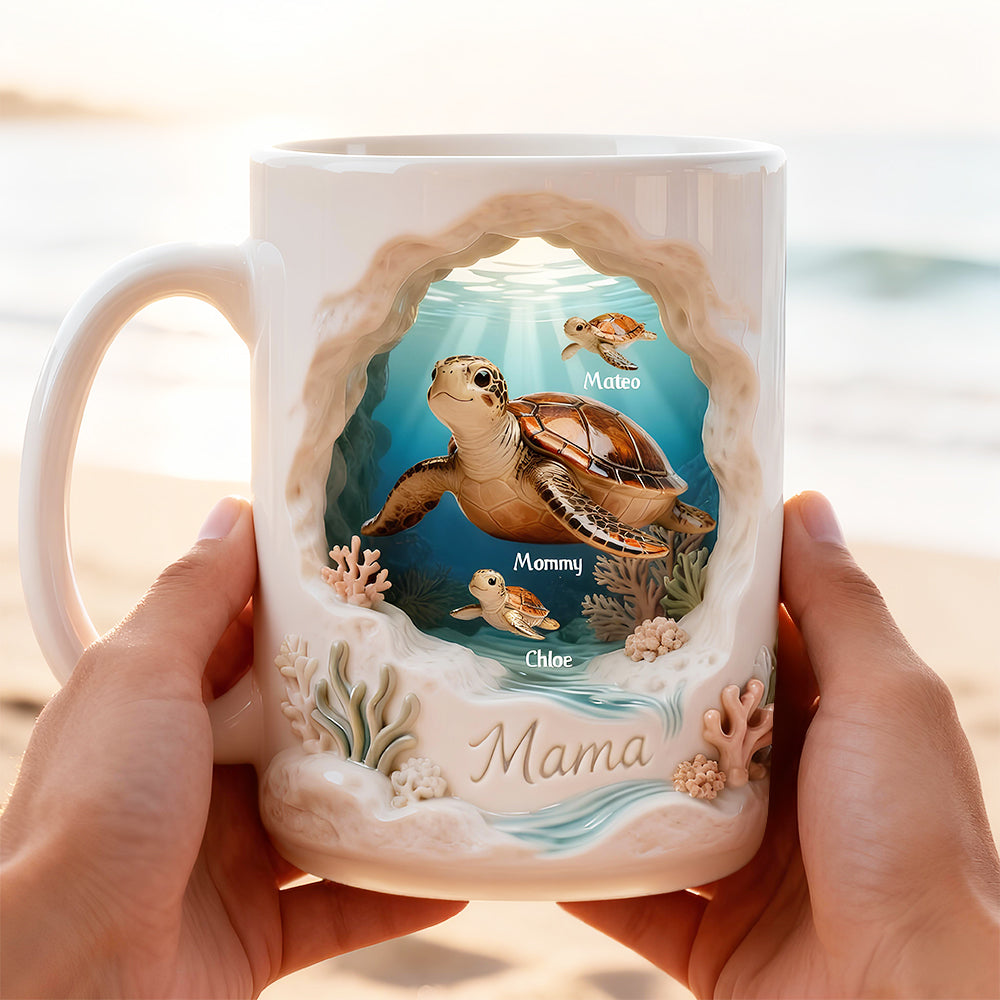 Sea Turtle Coffee Mug - Personalized Gifts For Mother 04todt090226 - Coffee Mug - GoDuckee