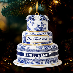 Personalized Gifts For Newlyweds Christmas Ornament 04pgqn260925 - Ornament - GoDuckee