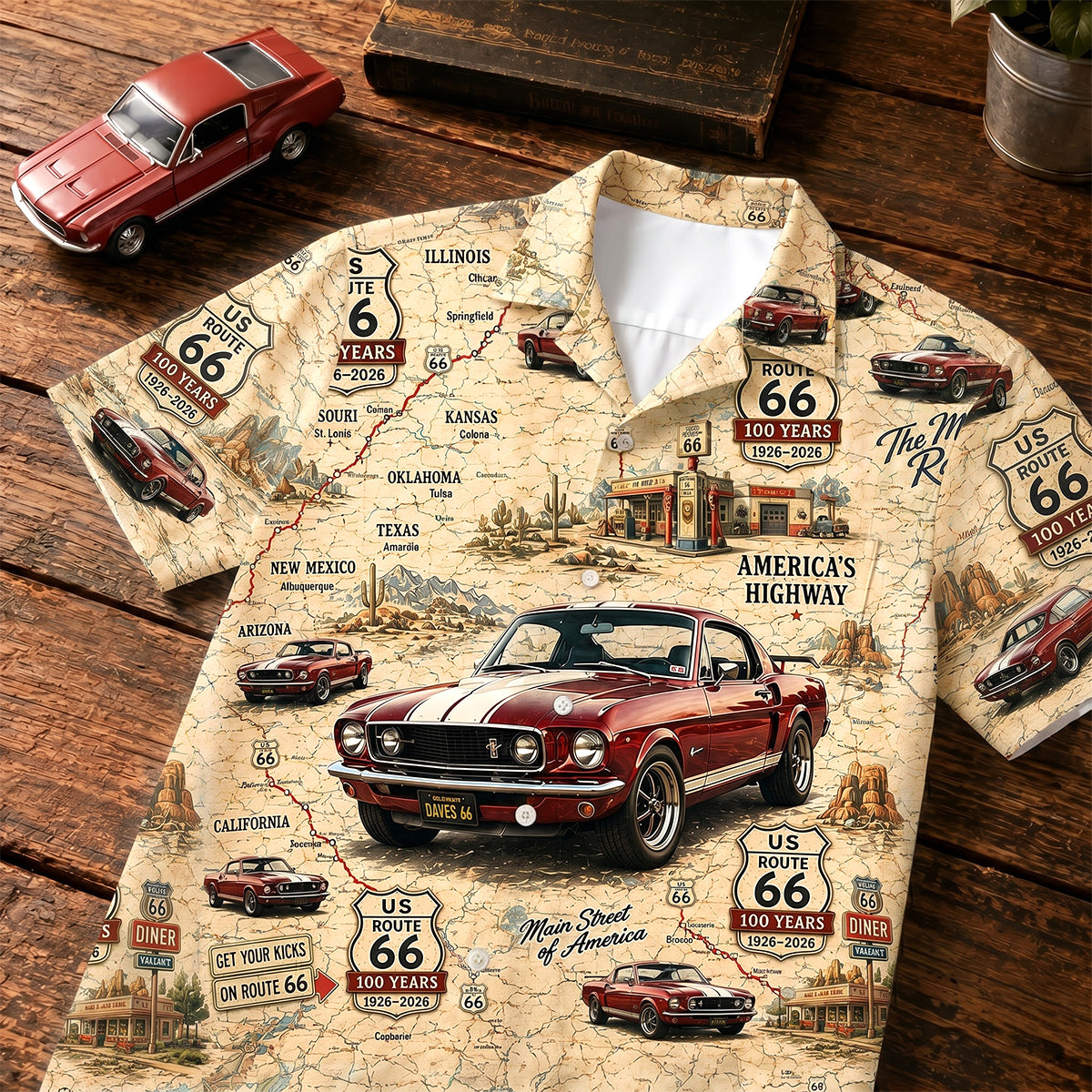 Vintage Highway Hawaiian Shirt Custom Photo Aniversary Gifts 02NADH010626 - Hawaiian Shirts - GoDuckee