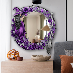 Quirky Witch Shaped Mirror - Personalized Gifts For Witch Lovers 07OHLU220725 - Mirror - GoDuckee