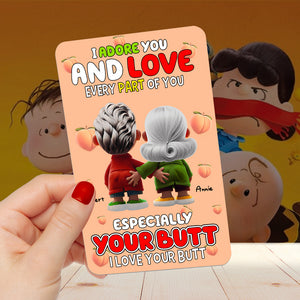 Personalized Funny Gifts For Couples Aluminum Wallet Card I Adore You 02OHLU311224 - Wallet Card - GoDuckee