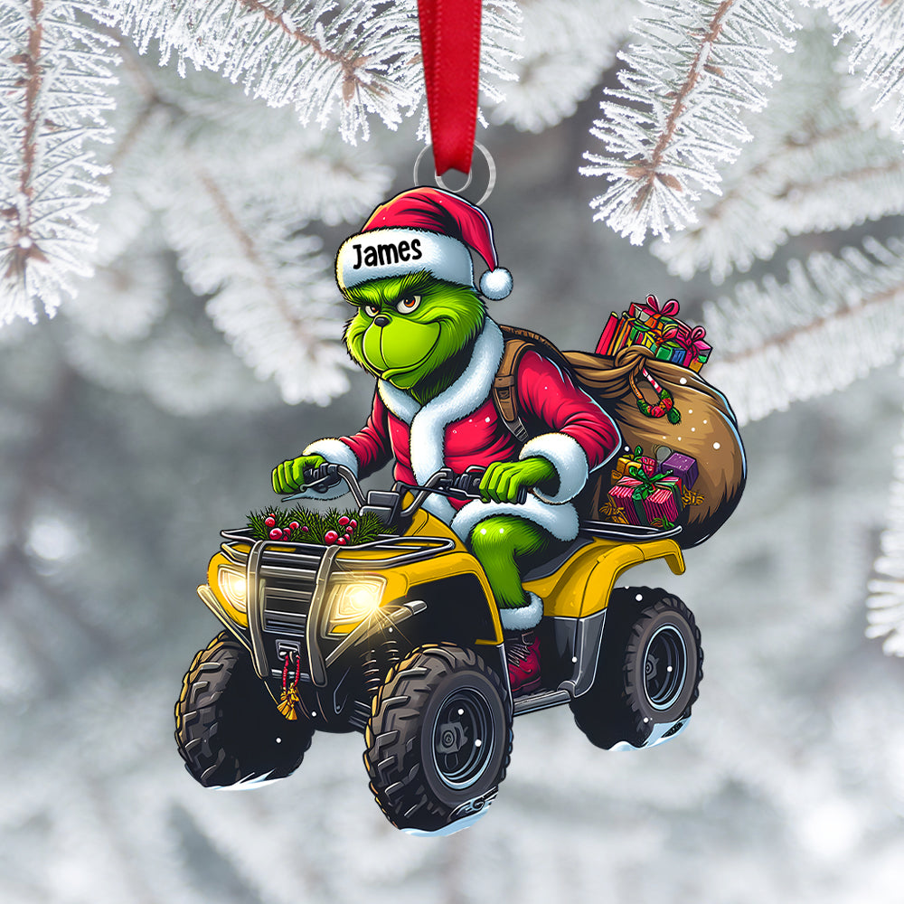 Personalized Gift For ATV Lover Christmas Ornament, Playful ATV Rider 02qhtn061124 - Ornament - GoDuckee