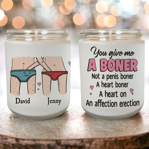Personalized Gifts For Couple Scented Candle You Give Me A Boner Funny Anniversary Gifts - Scented Candle - GoDuckee