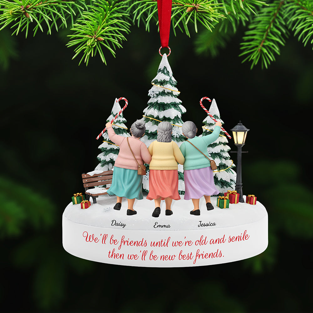 Personalized Gifts For Christmas, Old Friend Acrylic Ornament 02nata181025 - Ornament - GoDuckee