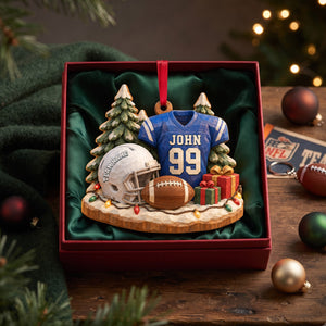 Tackle Season Wood Effect Ornament, Personalized Gifts For Sport Lovers 02qhlu141026 - Ornament - GoDuckee