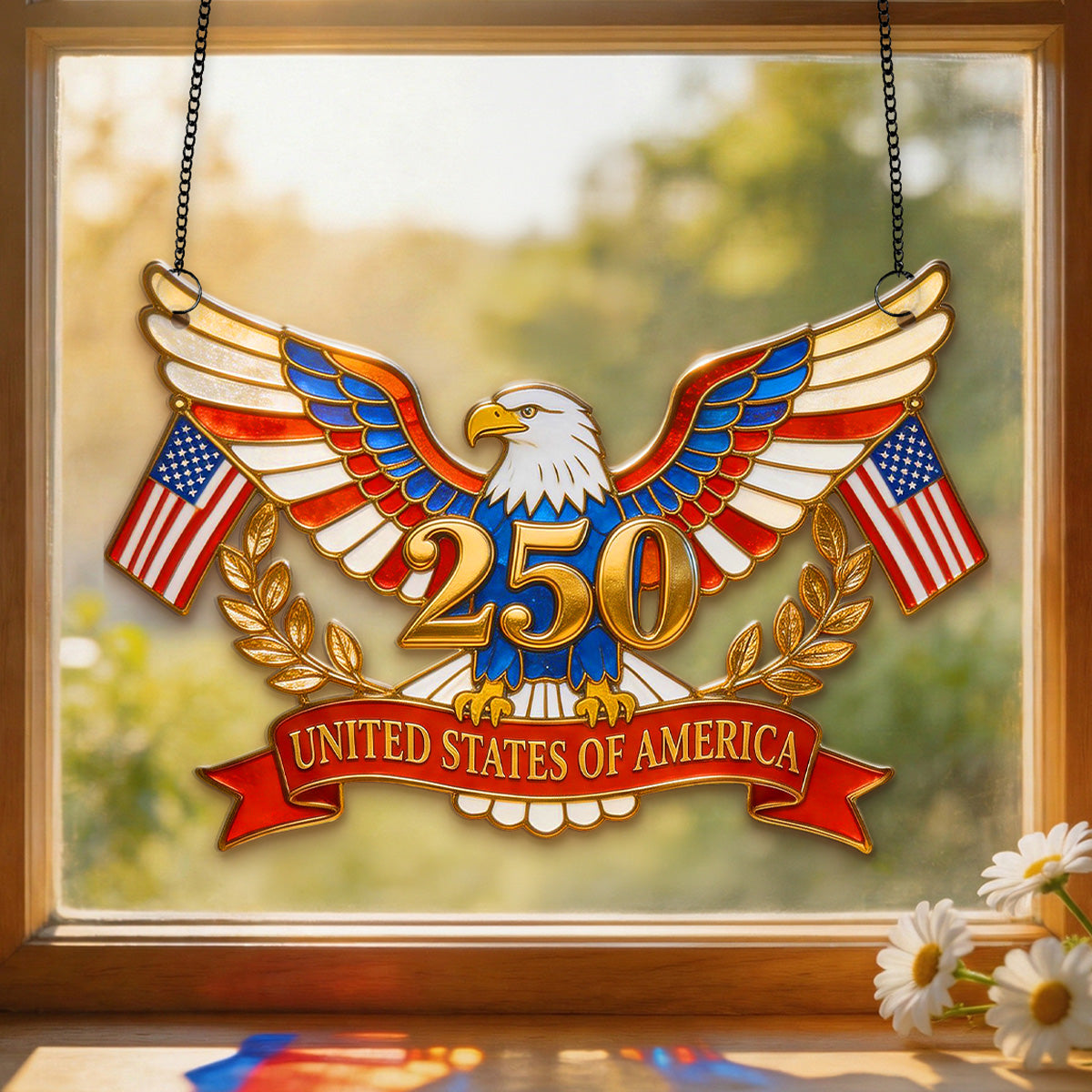 250th Anniversary Of The USA Suncatcher Ornament - Gifts For Patriots 04pgmg020326 - Ornament - GoDuckee