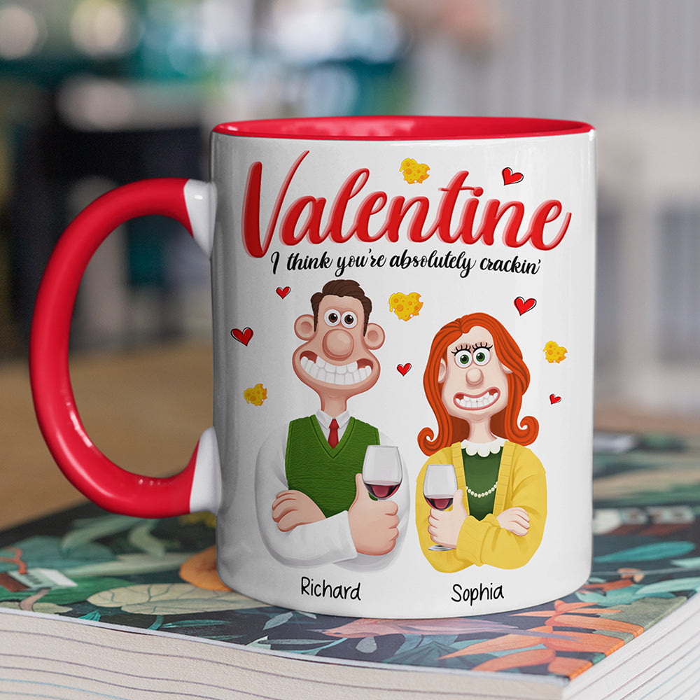 Personalized Gifts For Couple Love Cartoon Accent Mug Valentine 03XQQN091224PA - Coffee Mug - GoDuckee