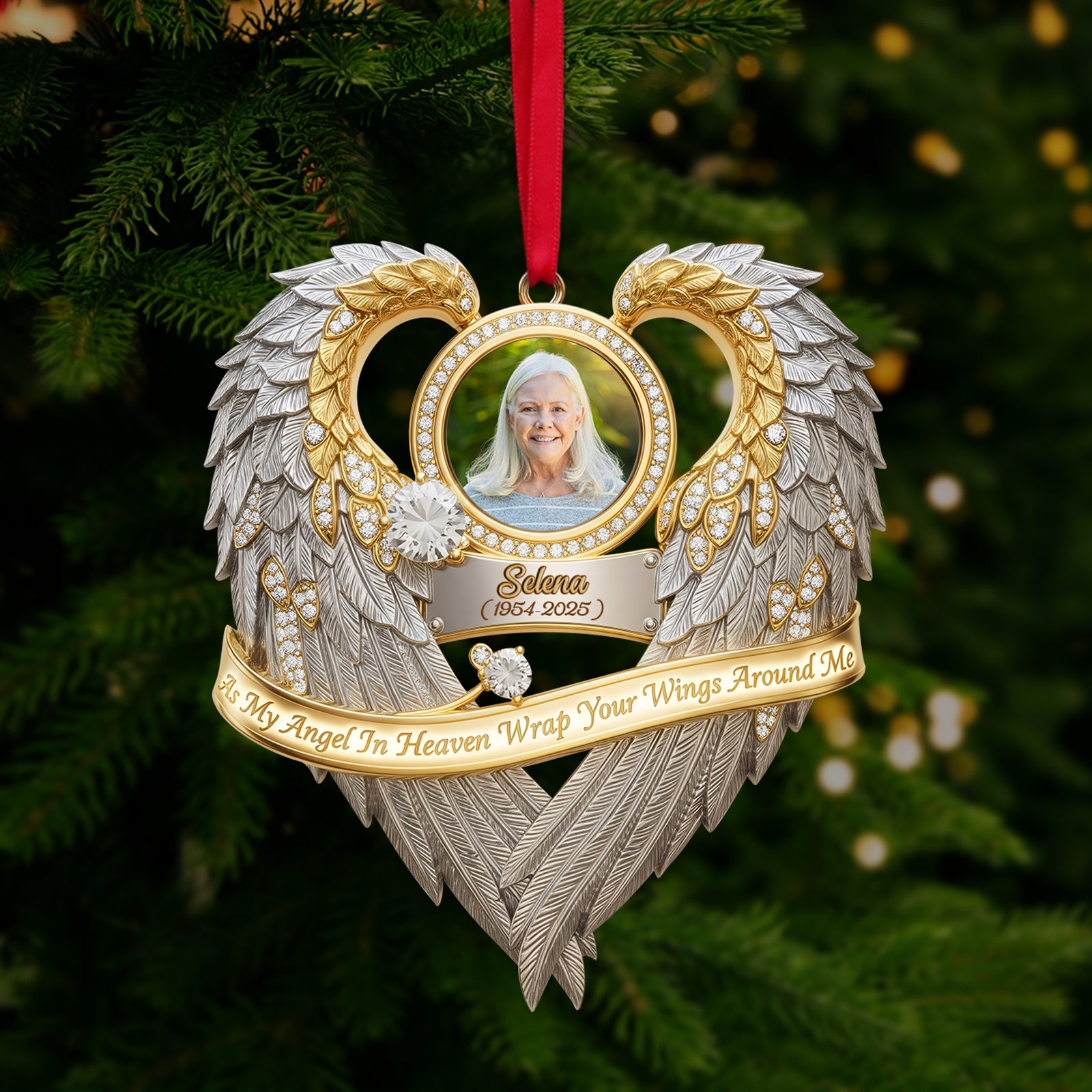 Angel In Heaven Memorial Ornament - Personalized Custom Photo Heaven Gift 07HULU230925 - Ornament - GoDuckee