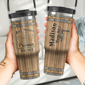 Personalized Gifts For Mom Tumbler With Handle, Whiskey Bourbon Barrel 03qhqn020425 - Tumbler Cup - GoDuckee