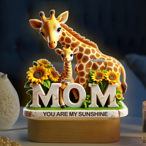 Giraffe Mom Led Light - Personalized Gifts For Mom 02hupu230425 - Led Night Light - GoDuckee