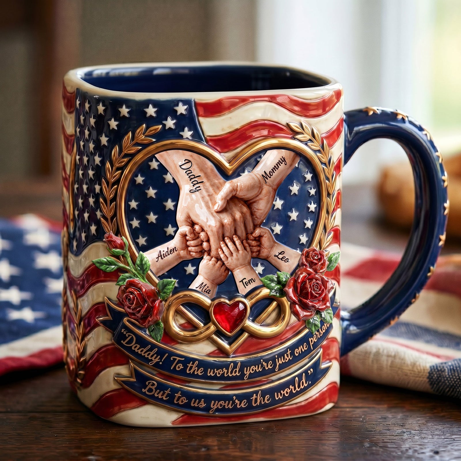 Infinity Love Accent Mug - Personalized Gifts For Family 03palu230526 - Coffee Mug - GoDuckee