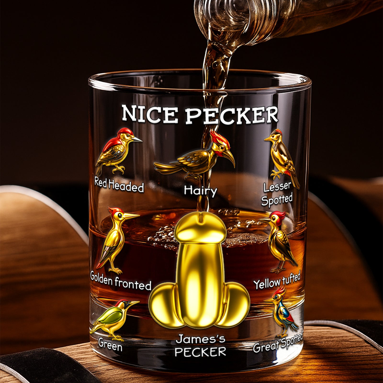 Naughty Bit Round Glass - Personalized Gifts For Him 02NALU251125 - Glass - GoDuckee