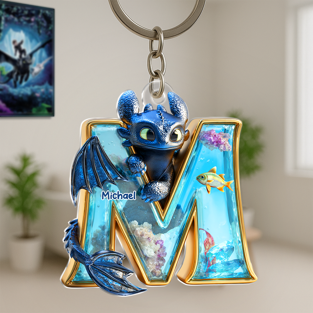 Letter Keychain - Personalized Gifts For Dragon Lovers Keychain 04tgpu100625-Homacus