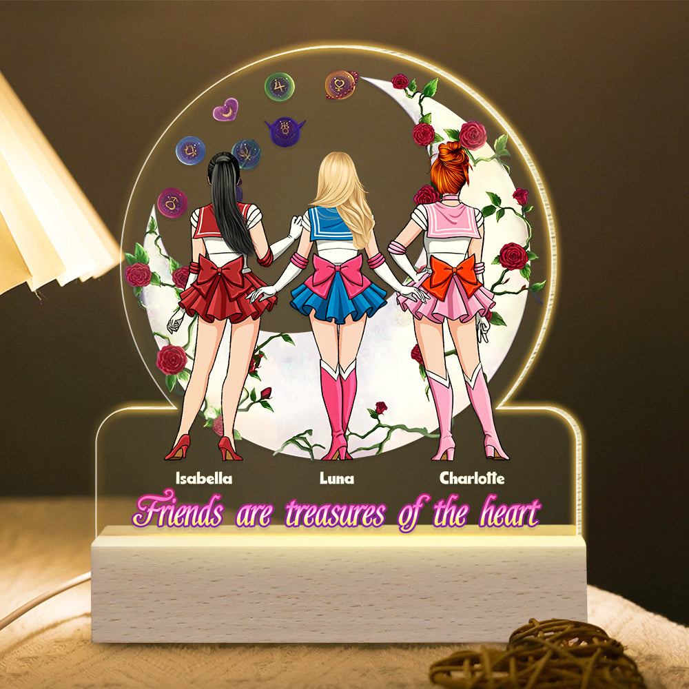 Personalized Gifts For Friends LED Light Friends Are Treasures Of The Heart 03OHDT270224HH - Led Lights - GoDuckee