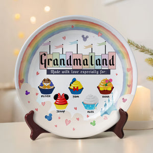 Personalized Gifts For Mom Ceramic Plate For Kitchen Decor, Cute & Magical Cupcakes 04qhtn260325qnpa - Ceramic Round Plate - GoDuckee