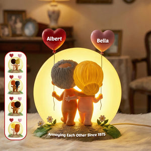 Funny Old Couple Light Box - Personalized Anniversary Gift For Couples 01NAMG041225 - Light Box - GoDuckee