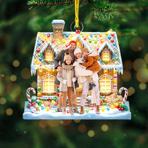 Custom Photo Gifts For Family Christmas Ornament 04dgtn210924 Christmas House - Ornament - GoDuckee