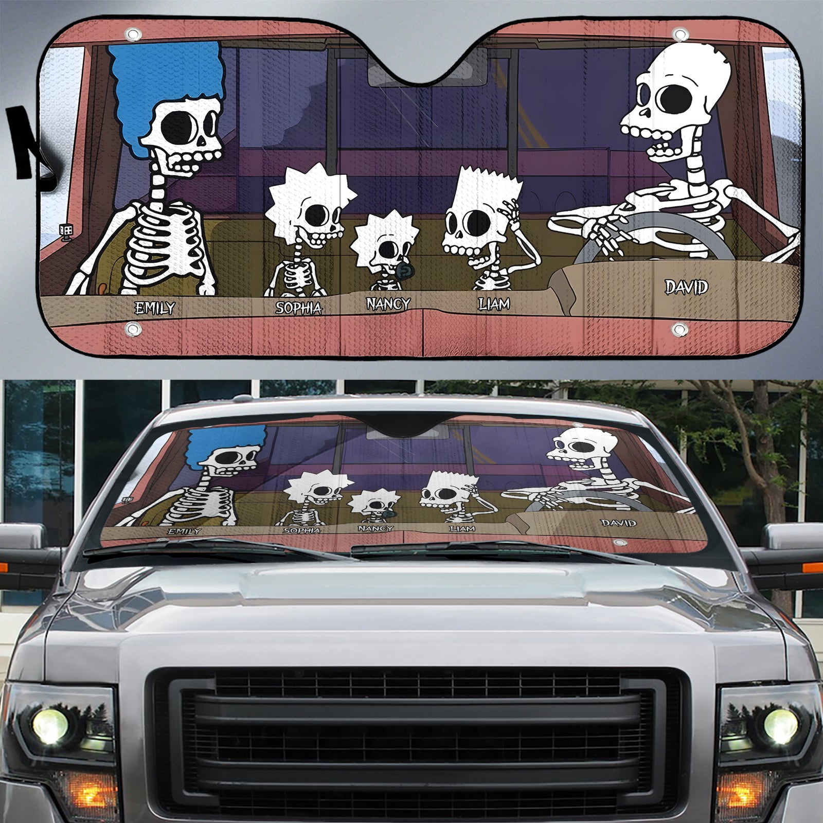 Personalized Gifts For Family Windshield Sunshade 03KAPU090824 - Doormat - GoDuckee