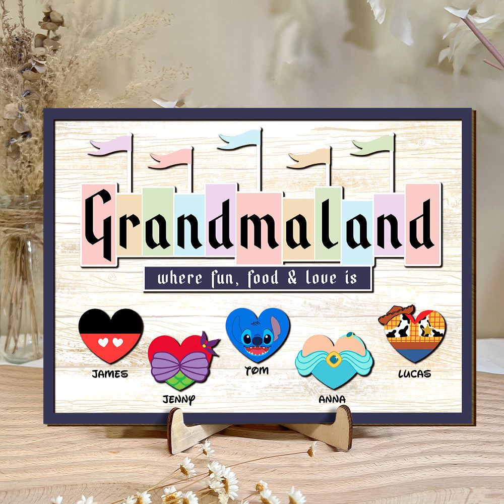 Personalized Gifts For Grandma Wood Sign 052qhtn040424 Mother's Day - Wood Signs - GoDuckee