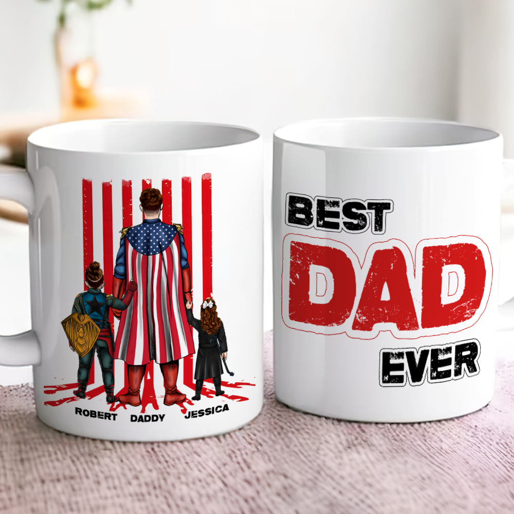 Personalized Gifts For Dad Coffee Mug Super Dad 02TOPU120425HG - Coffee Mug - GoDuckee