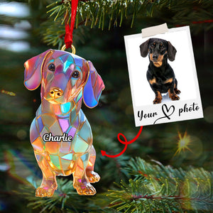 Personalized Gifts For Christmas Custom Photo Dog Lovers Acrylic Ornament 01tgmg040925 - Ornament - GoDuckee