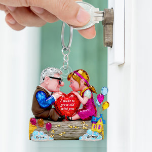 Forever Heart Keychain Personalized Gifts For Couple 02OHDT290525 - Keychains - GoDuckee