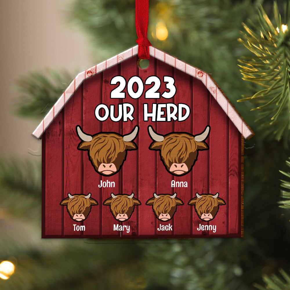 Personalized Highland Cow Ornament