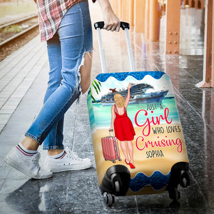 Cruising Girl Just A Girl Who Loves Cruising, Personalized Luggage Cover, Happy Travelling Girl, Gift For Girls - Tote Bag - GoDuckee