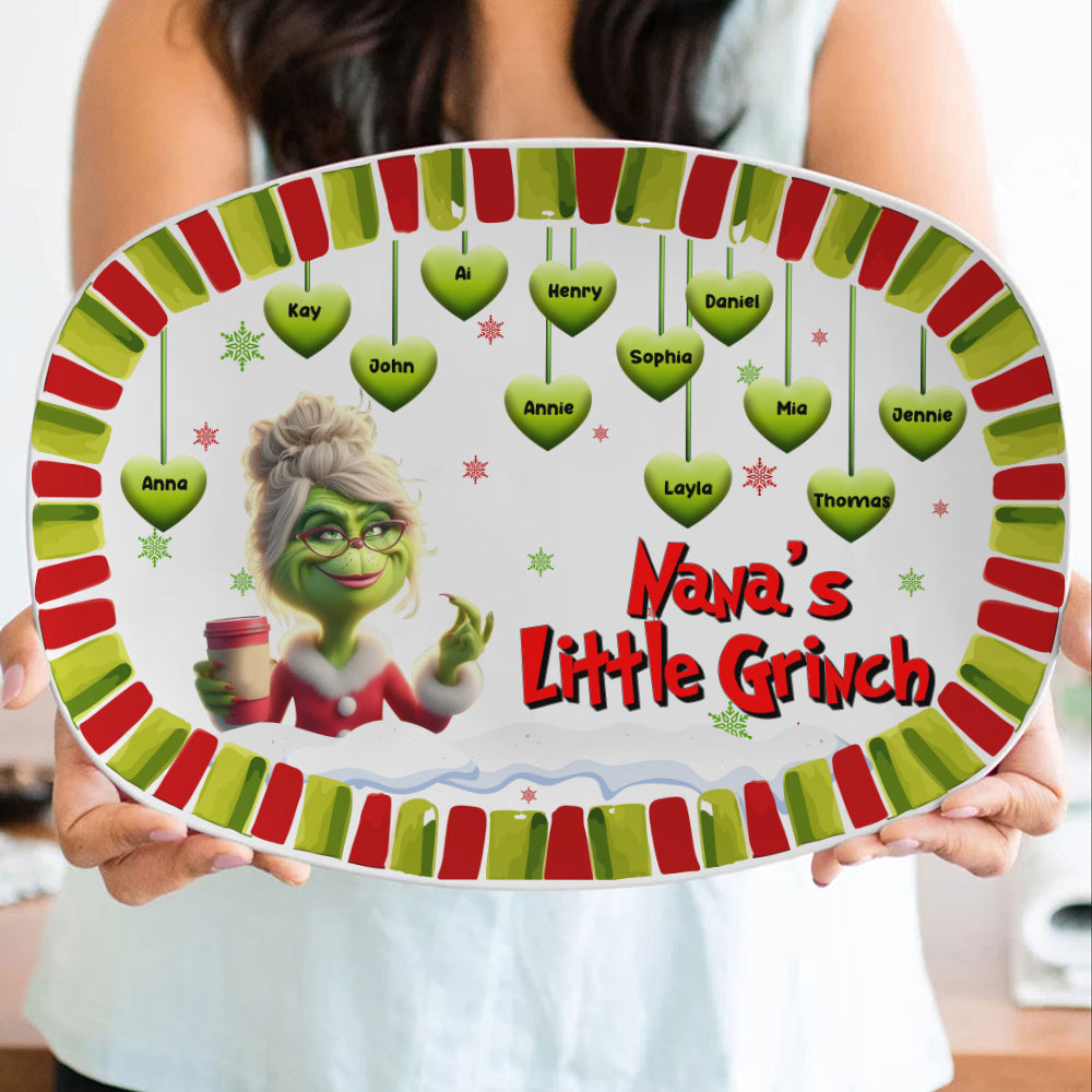 Personalized Gifts For Grandma Christmas Resin Plate 04XQLU161024 - Plates - GoDuckee