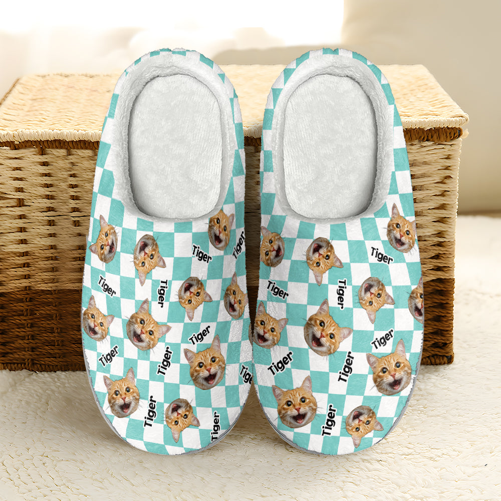 Custom Pet Face Home Slippers, Gift For Cat Lovers, Dog Lovers - Shoes - GoDuckee