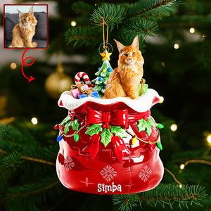 Festive Pet Keepsake Christmas Ornament - Custom Photo Gifts For Pet Lovers 05paqn080925 - Ornament - GoDuckee