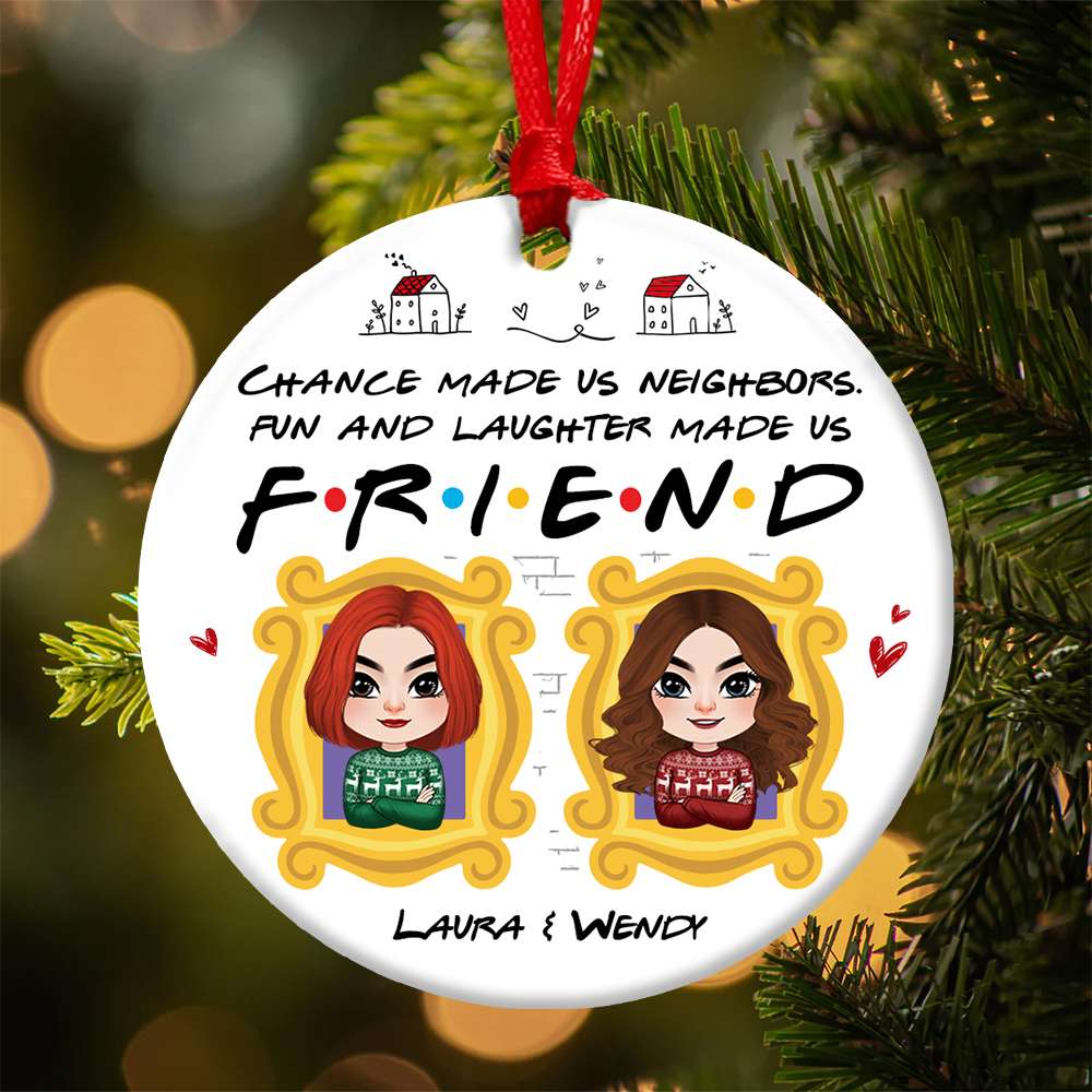 Fun And Laughter Made Us Friend, Personalized Ornament, Gifts For Friend - Ornament - GoDuckee