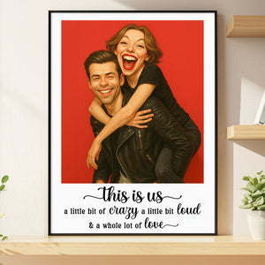 Custom Photo Gifts For Couple Caricature Canvas Print 04pgtn310725 - Poster & Canvas - GoDuckee