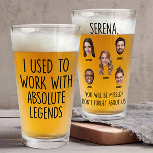 Custom Photo Gifts For Coworker Retirement Beer Glass 02napu200624 - Beer Glasses - GoDuckee