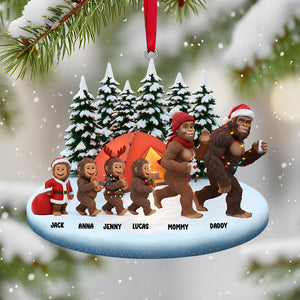 Sasquatch Family Christmas Ornament Personalized Gifts For Family 02natn291025 - Ornament - GoDuckee