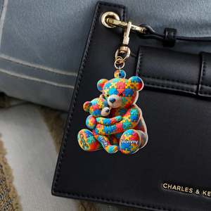 Personalized Gifts For Autism Keychain Bear Mother and Kid 03ohpu220225 - Keychains - GoDuckee