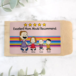 Personalized Gifts For Mom Aluminum Wallet Card 02xqtn100125hh Excellent Mom Would Recommend - Wallet Card - GoDuckee